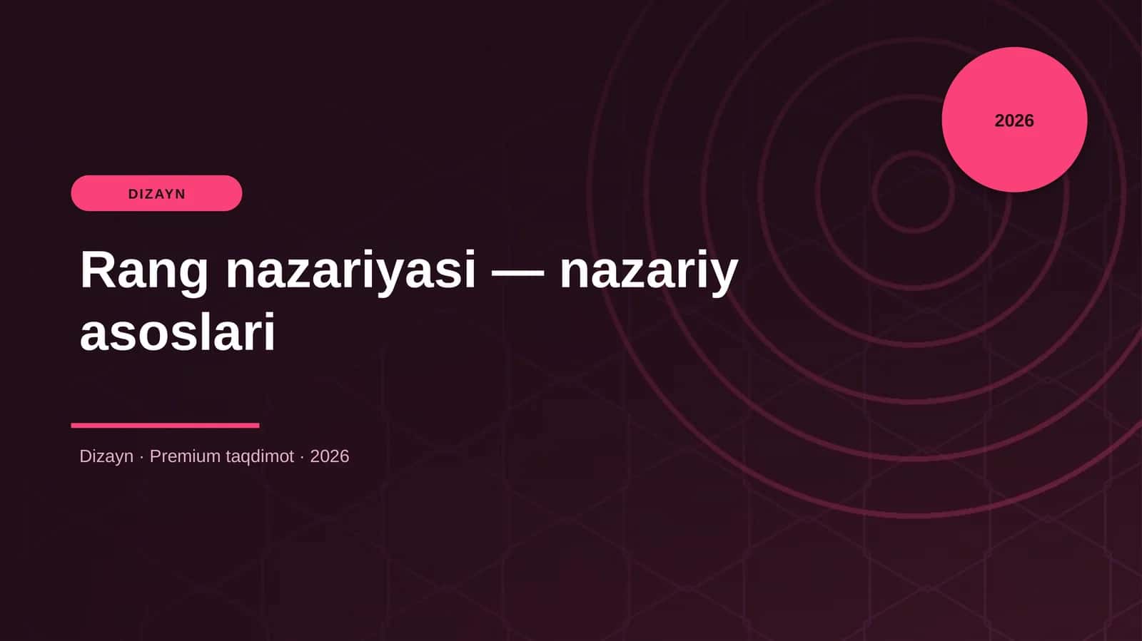 Rang nazariyasi - nazariy asoslari