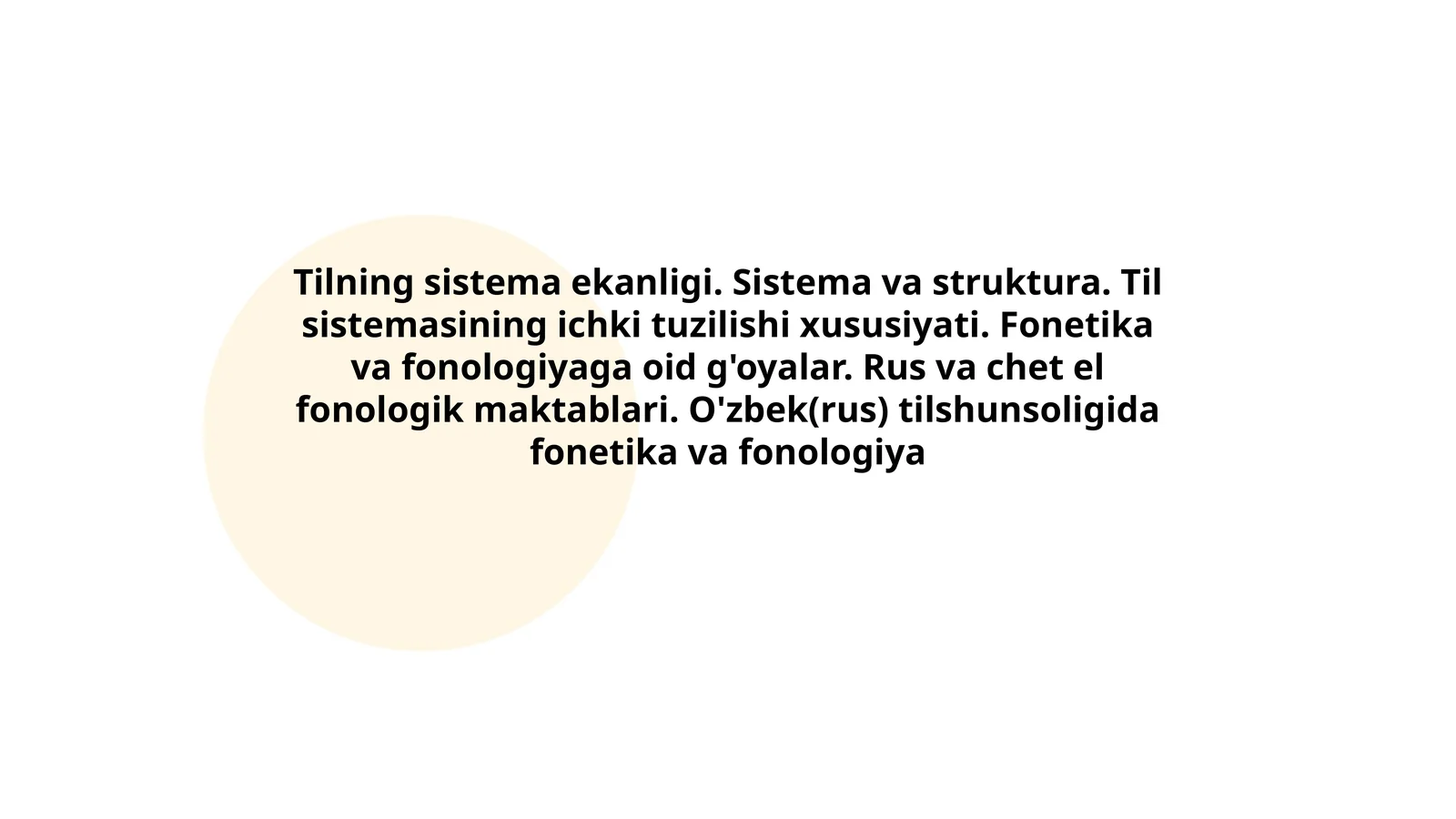 O'zbek(rus) tilshunosligida fonetika va fonologiya