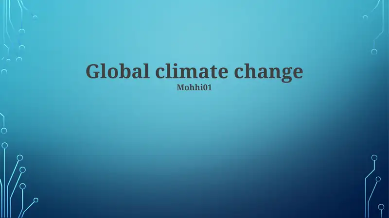 Global climate change
