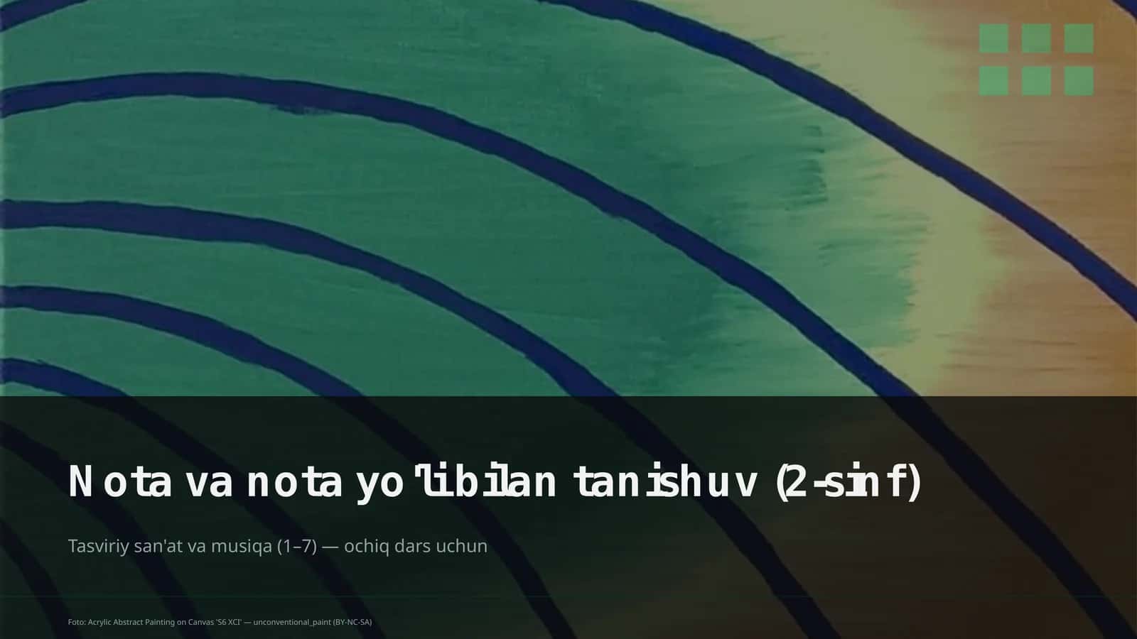 Nota va nota yo'li bilan tanishuv (2-sinf)