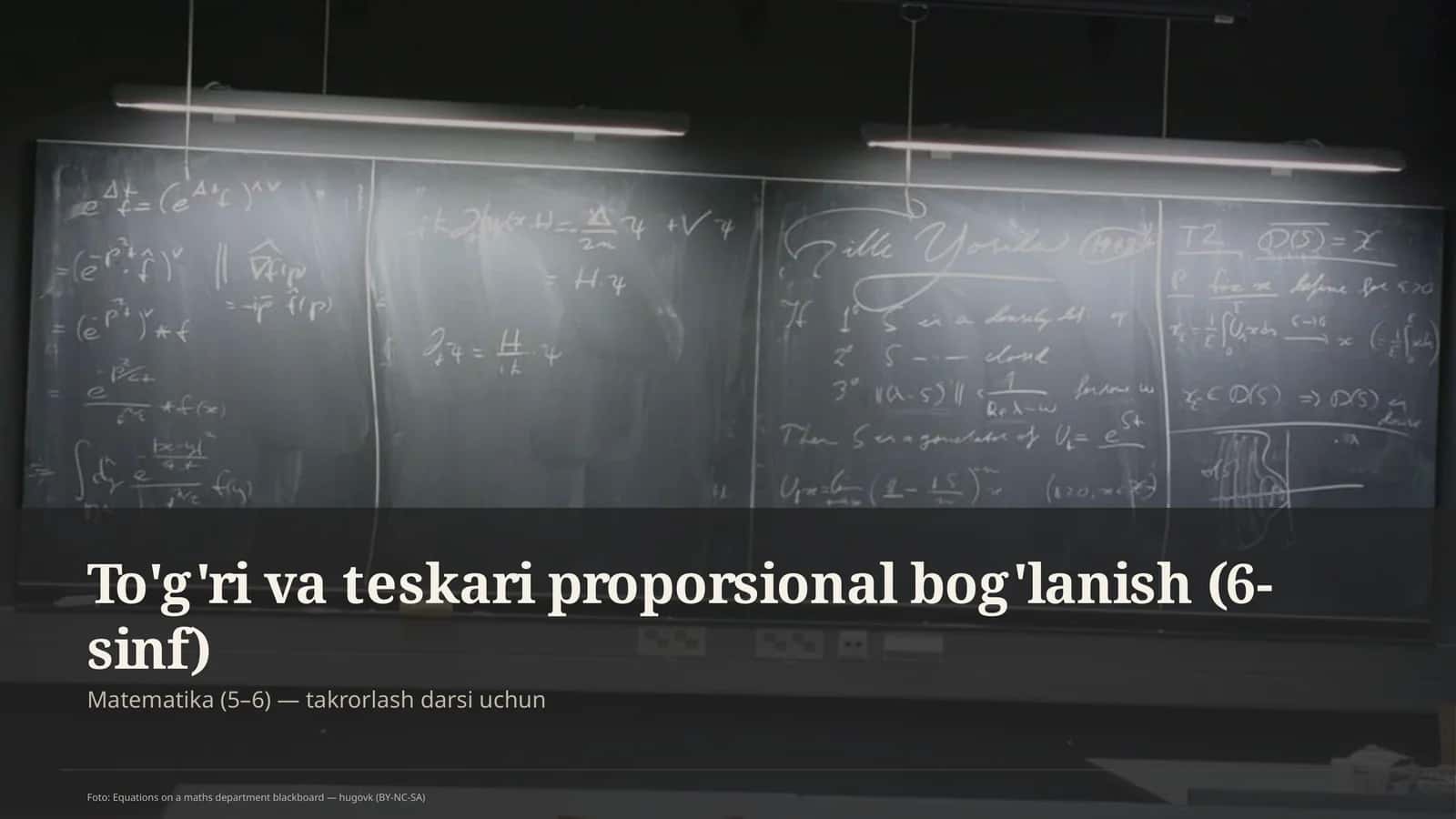 To'g'ri va teskari proporsional bog'lanish (6-sinf)