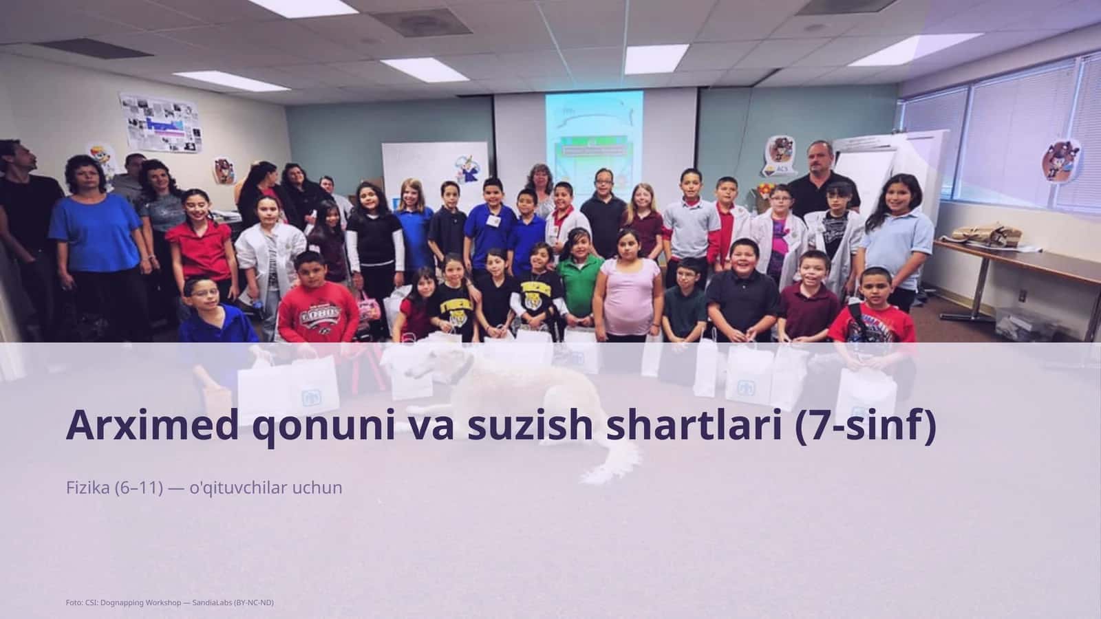 Arximed qonuni va suzish shartlari (7-sinf)