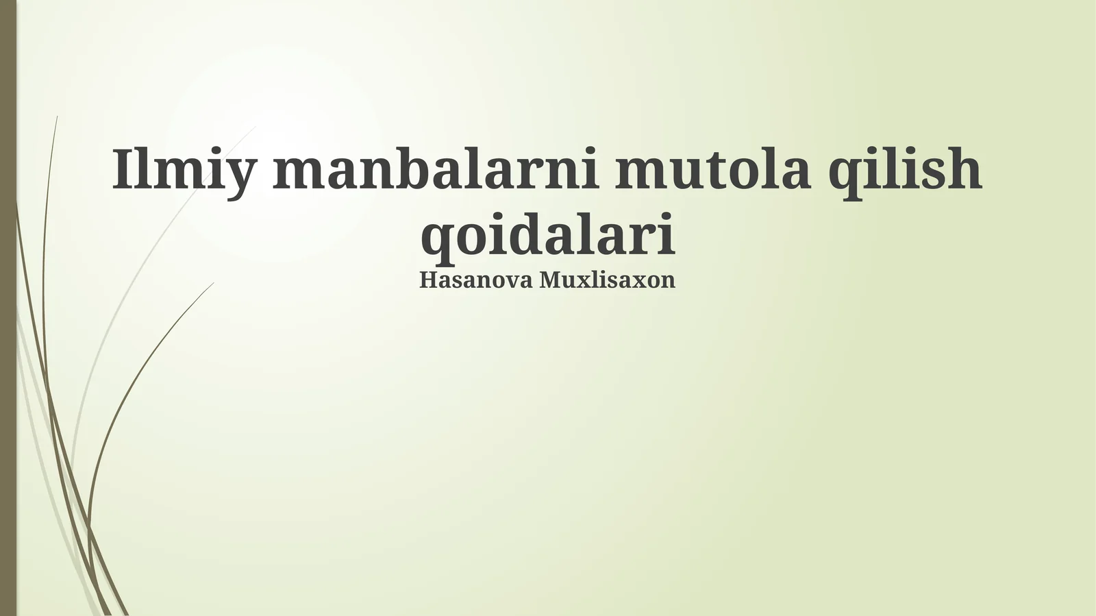 Ilmiy manbalarni mutola qilish qoidalari