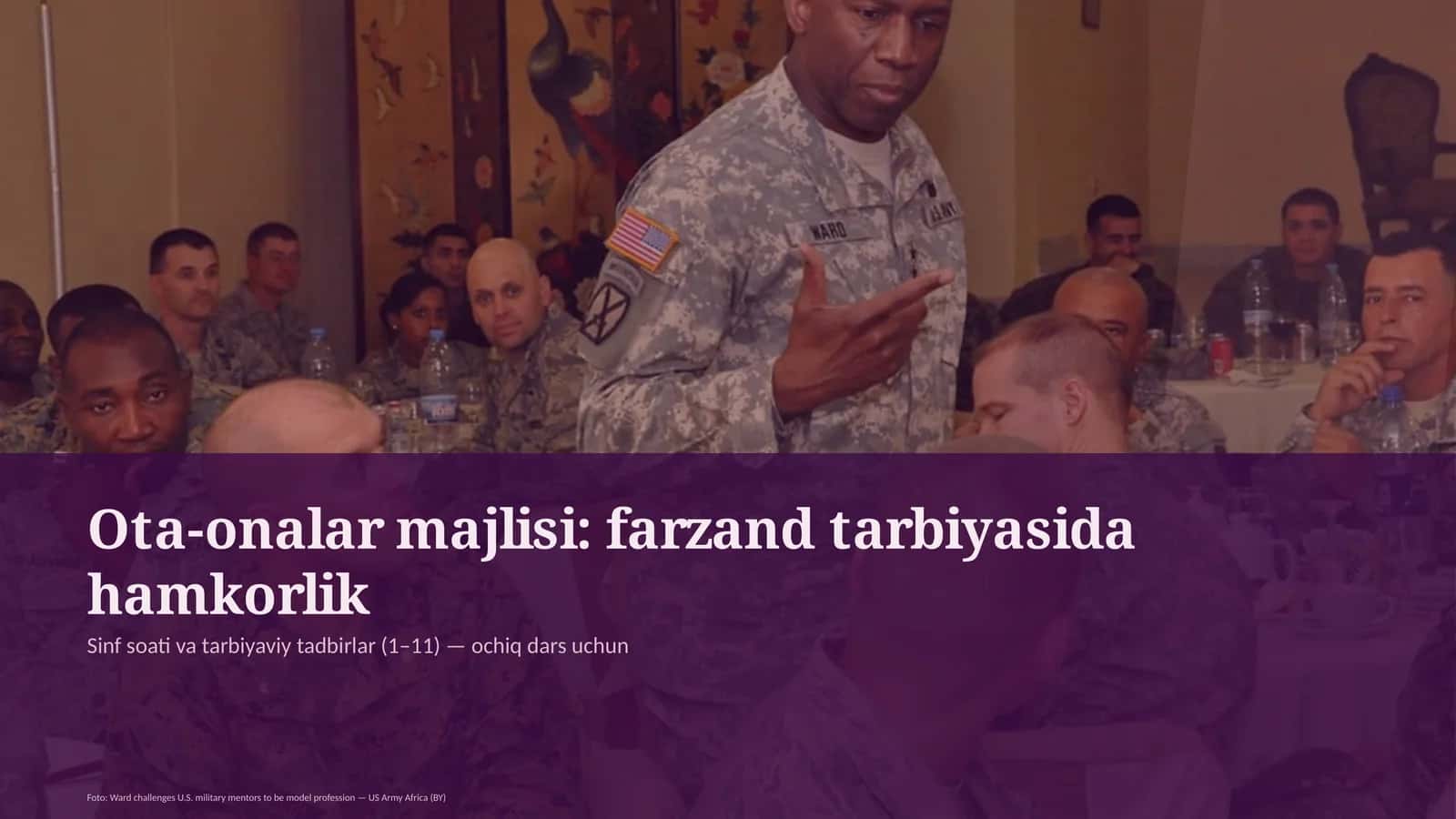 Sinf soati va tarbiyaviy tadbirlar