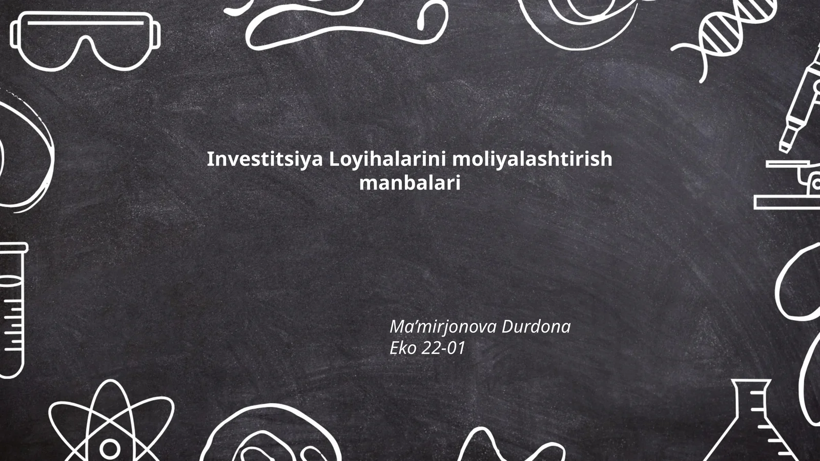 Investitsiya Loyihalarini moliyalashtirish manbalari