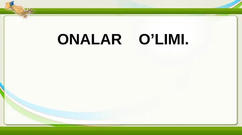ONALAR O’LIMI