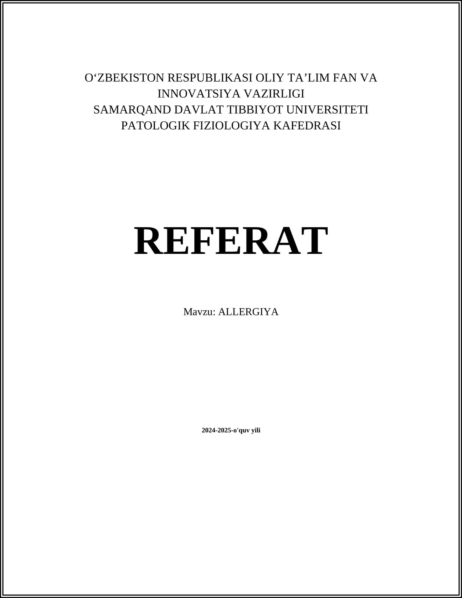 ALLERGIYA