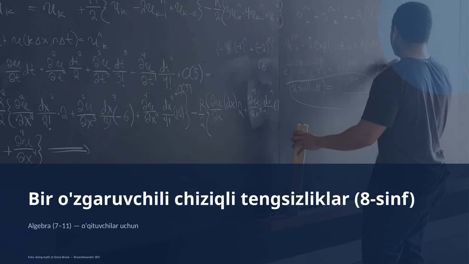 Bir o'zgaruvchili chiziqli tengsizliklar (8-sinf)