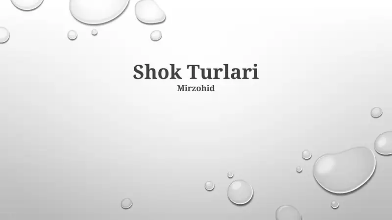 Shok Turlari