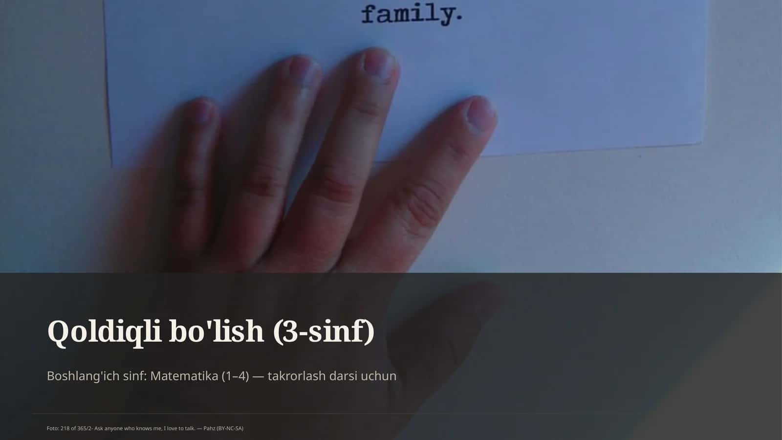 Qoldiqli bo'lish (3-sinf)
