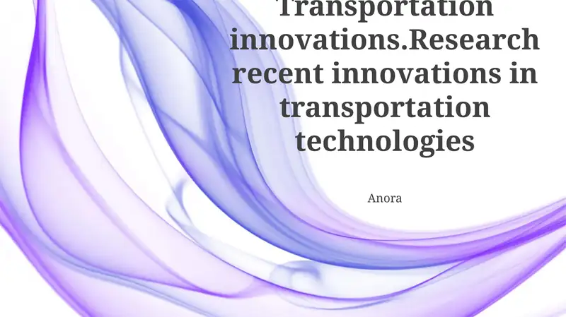Research recent innovations in transportation technologies. Autonomous vehicle deployments in Singapore showcase advancements in sensor fusion, high-definition mapping, and cloud-based communication systems