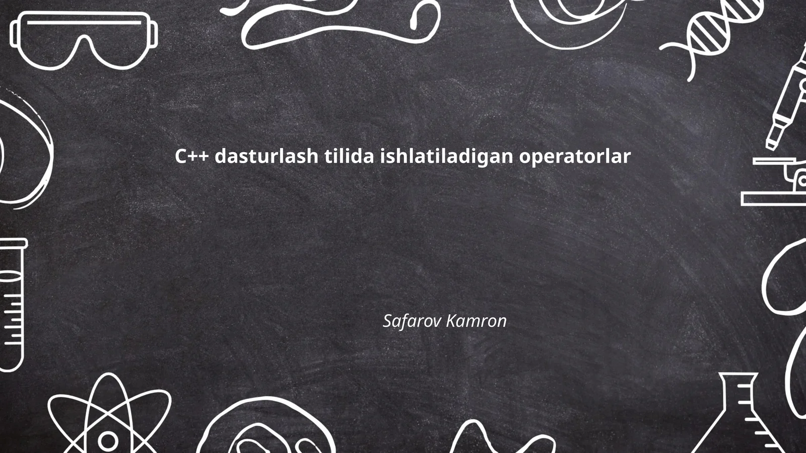 Arifmetik operatorlar