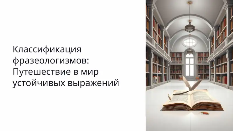 Классификация фразеологизмов