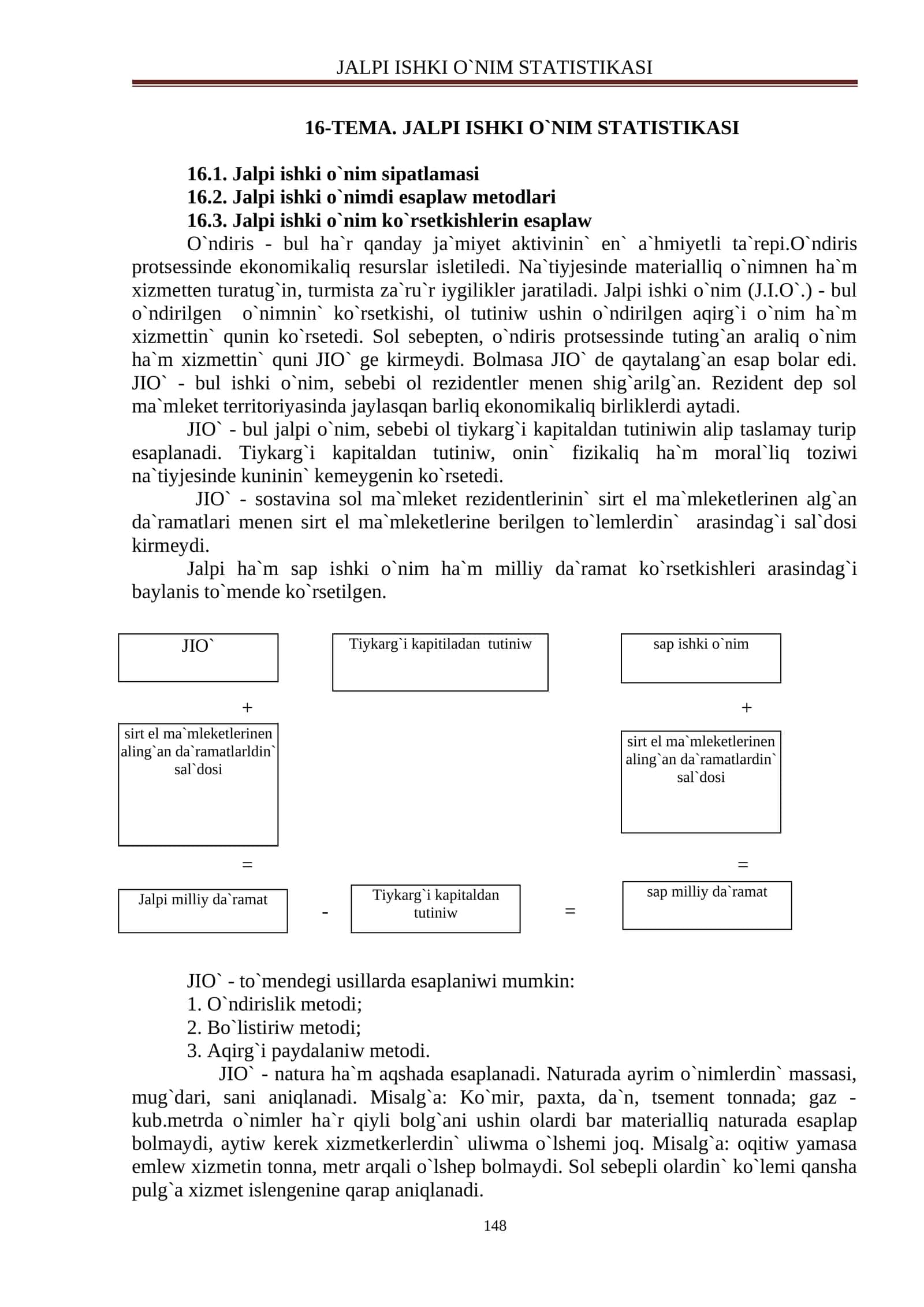 JALPI ISHKI O`NIM STATISTIKASI