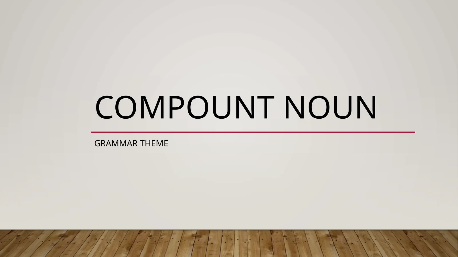 Compound noun