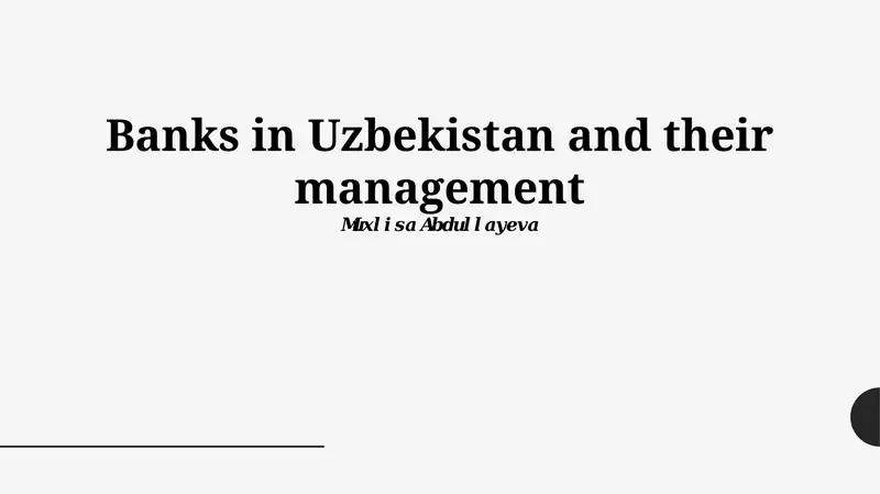 Management Practices in Uzbek Banks