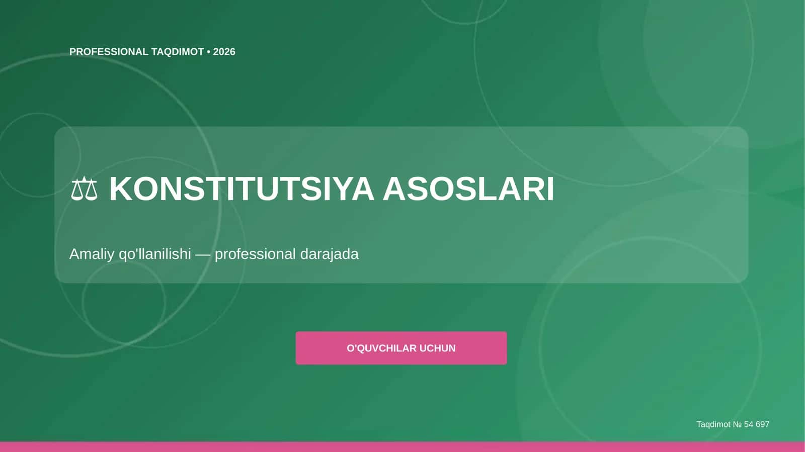 KONSTITUTSIYA ASOSLARI