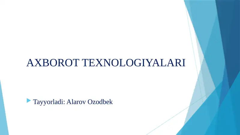 RAQAMLI IQTISODIYOTNI RIVOJLANTIRISHDA AXBOROT KOMUNIKATSIYA TEXNALOGIYALARI