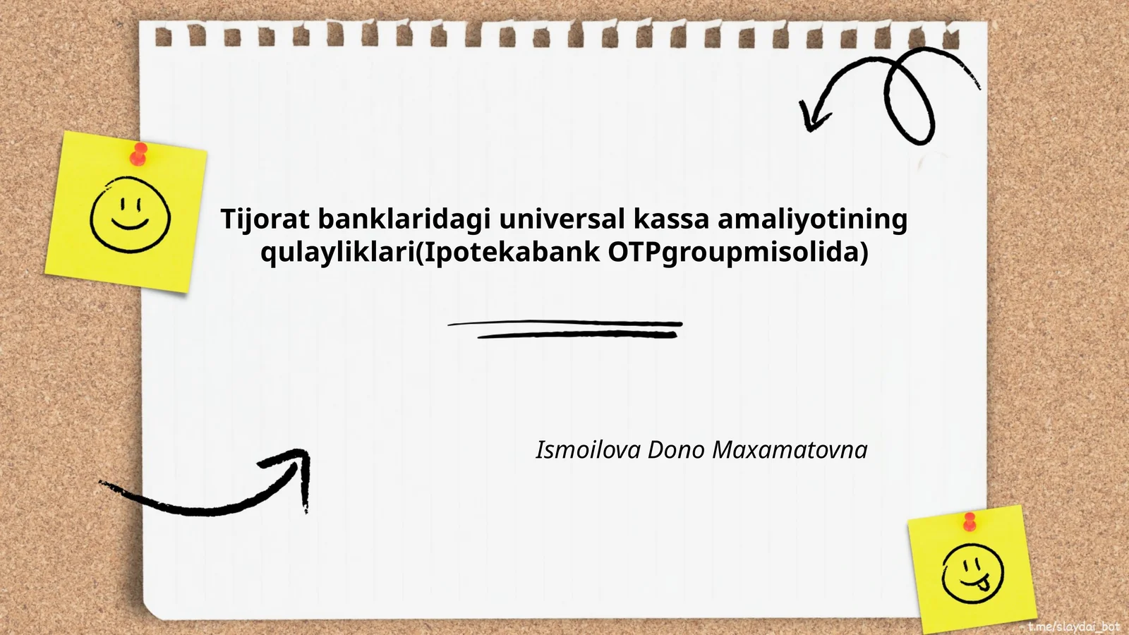 Tijorat banklaridagi universal kassa amaliyotining qulayliklari(Ipotekabank OTPgroupmisolida)