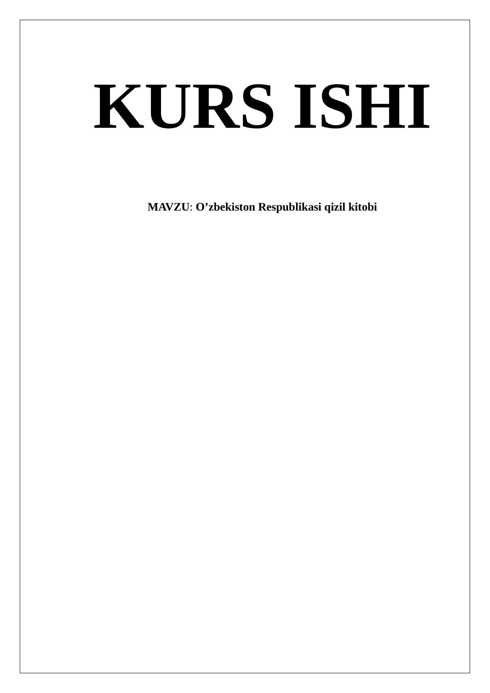 O’zbekiston Respublikasi qizil kitobi