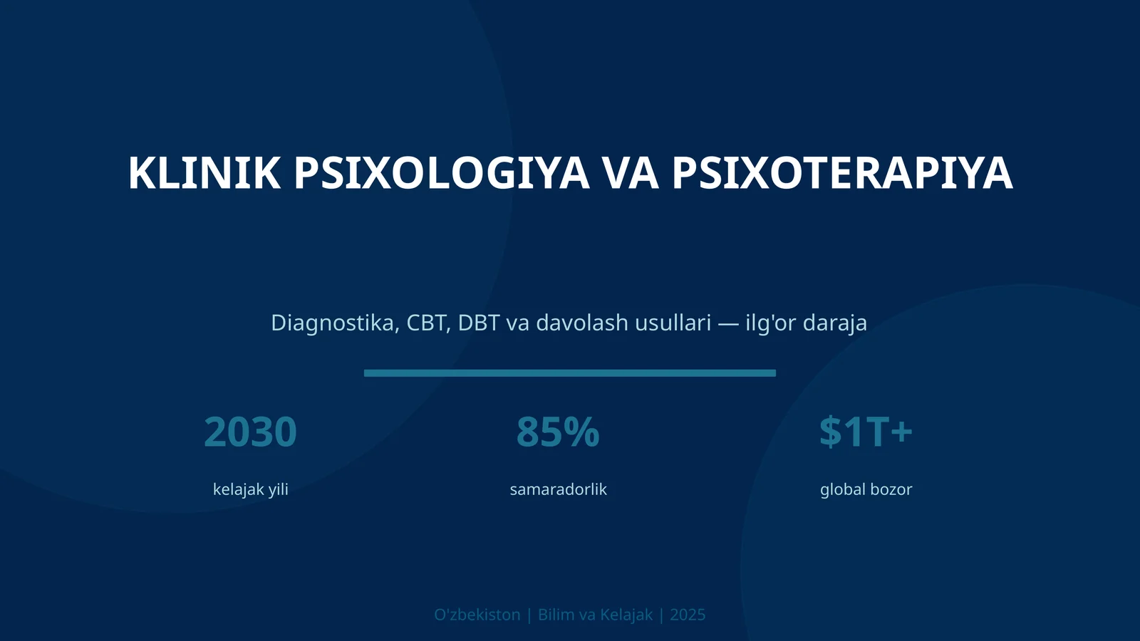 KLINIK PSIXOLOGIYA VA PSIXOTERAPIYA