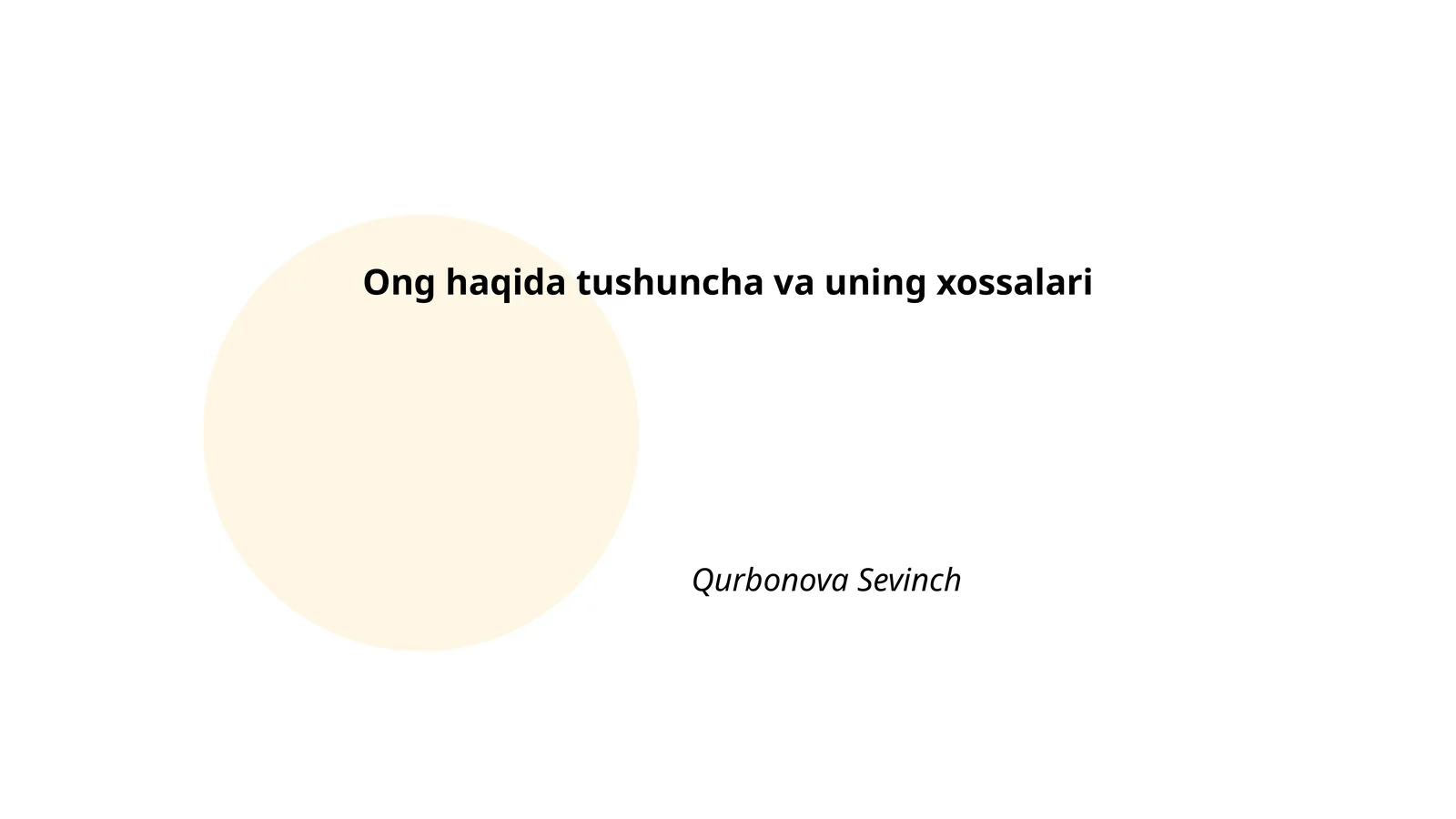 Ong tushunchasi