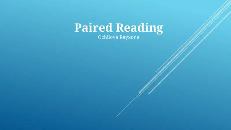 Paired Reading