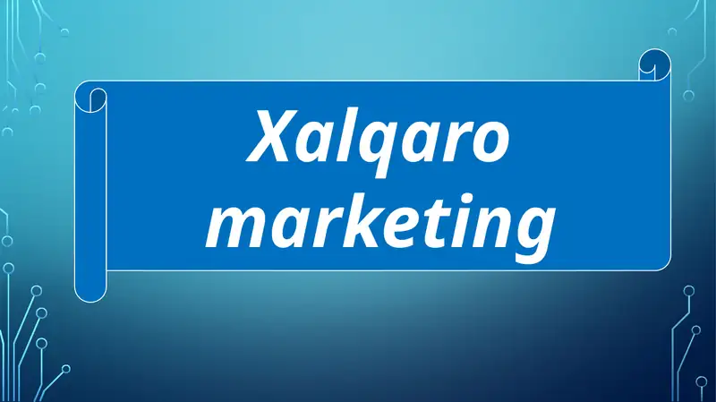 Xalqaro marketing.