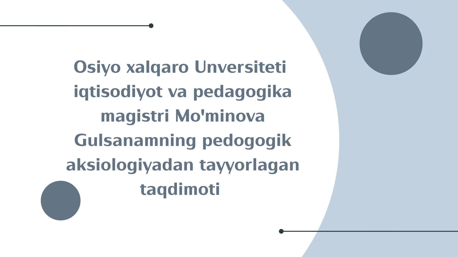 Pedagogik Aksiologiya Tamoyillari