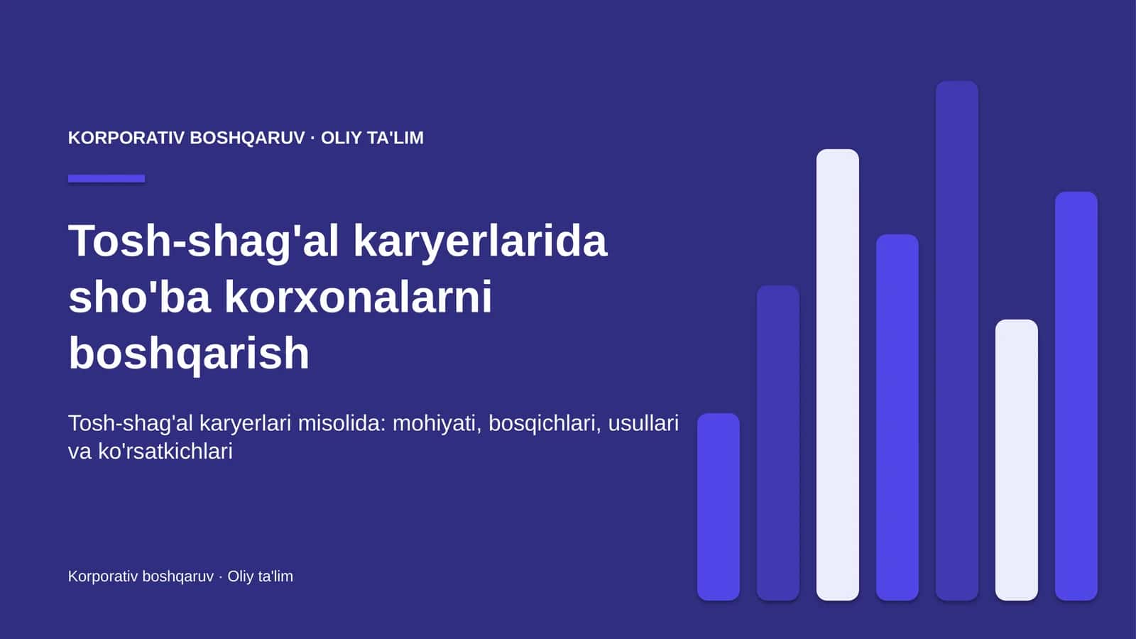 tosh shag'al karyerlarida sho'ba korxonalarni boshqarish 7676