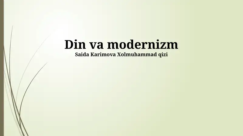Din va modernizm