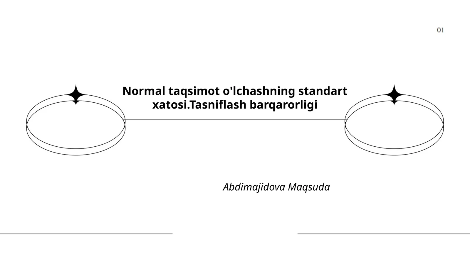 Normal taqsimot o'lchashning standart xatosi.Tasniflash barqarorligi