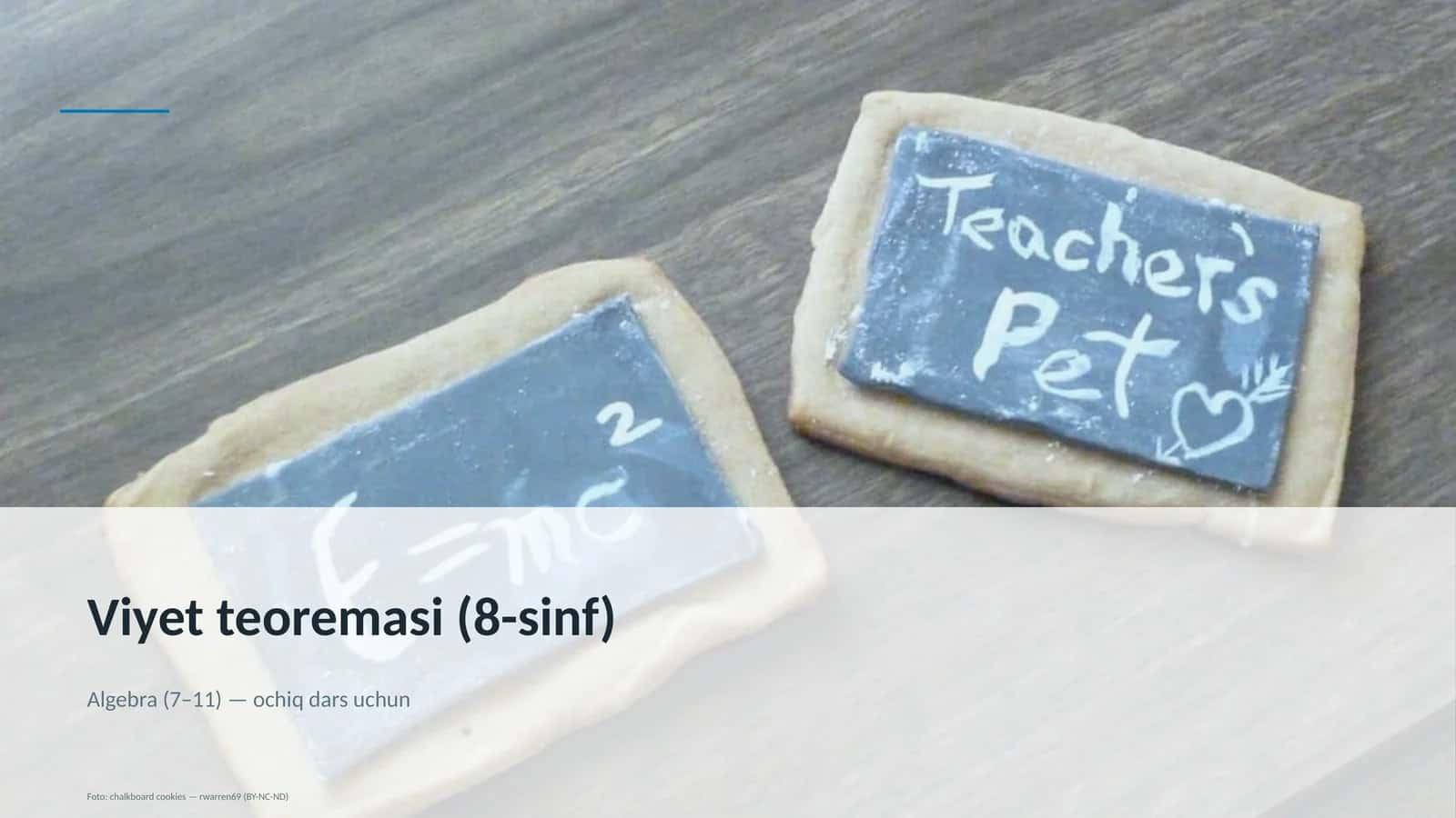 Viyet teoremasi (8-sinf)