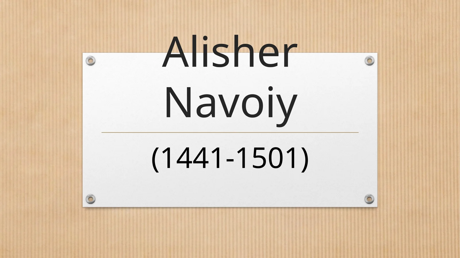 Alisher Navoiy
