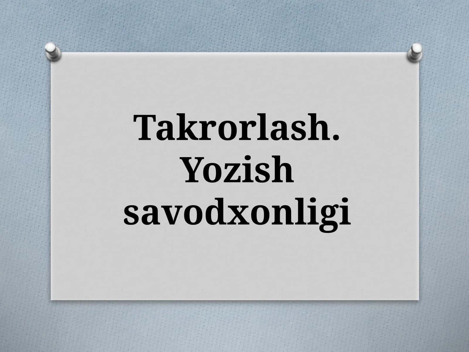 YOZISH SAVODXONLIGI