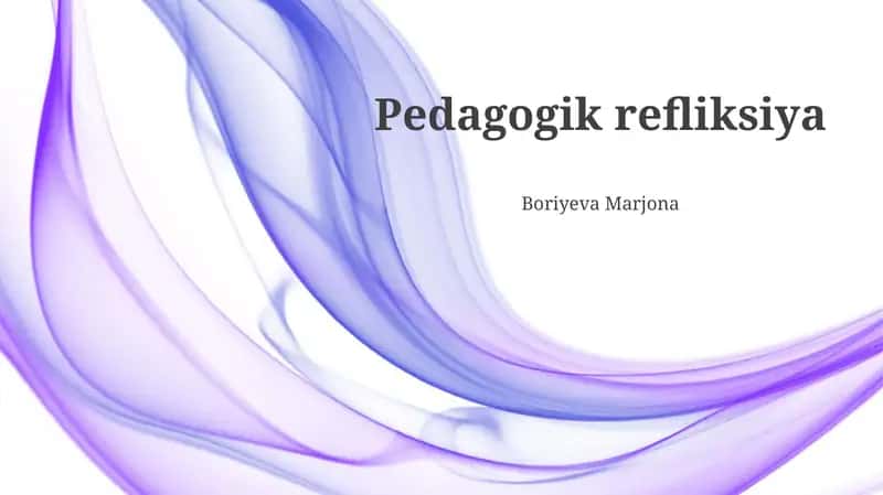 Pedagogik refleksiya