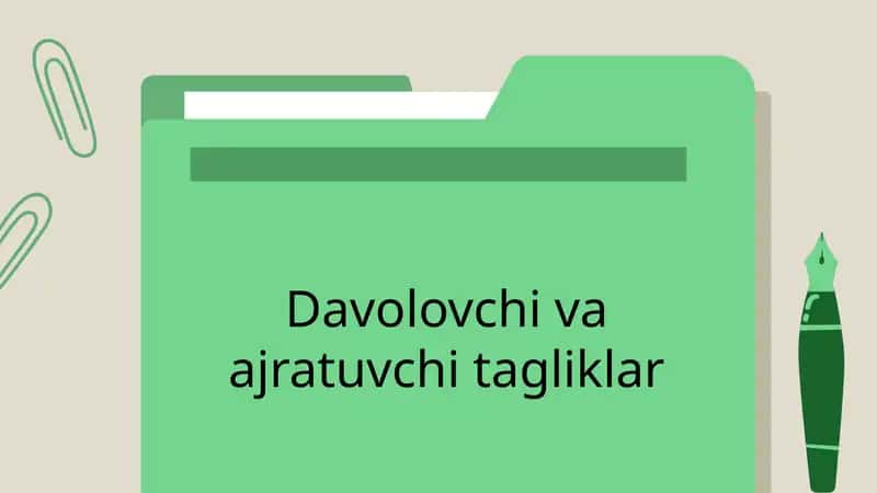 Davolovchi va ajratuvchi tagliklar