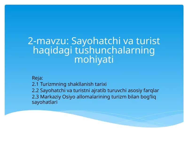 Sayohatchi vaturlar taqidagi tushunchalar