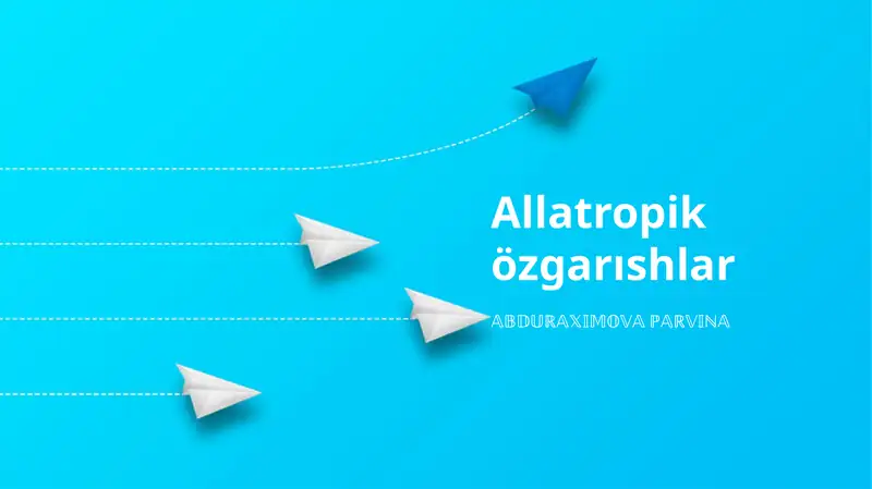 Allotropik o'zgarishlar