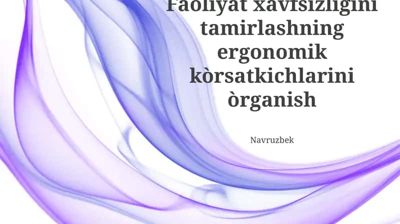 Ergonomik ko'rsatkichlar