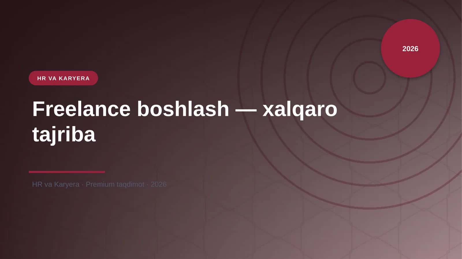 Freelance boshlash — xalqaro tajriba