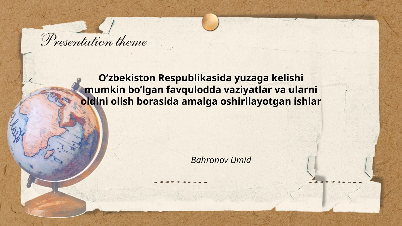 Tabiiy ofatlar (zilzila, suv toshqini) oldini olish choralari