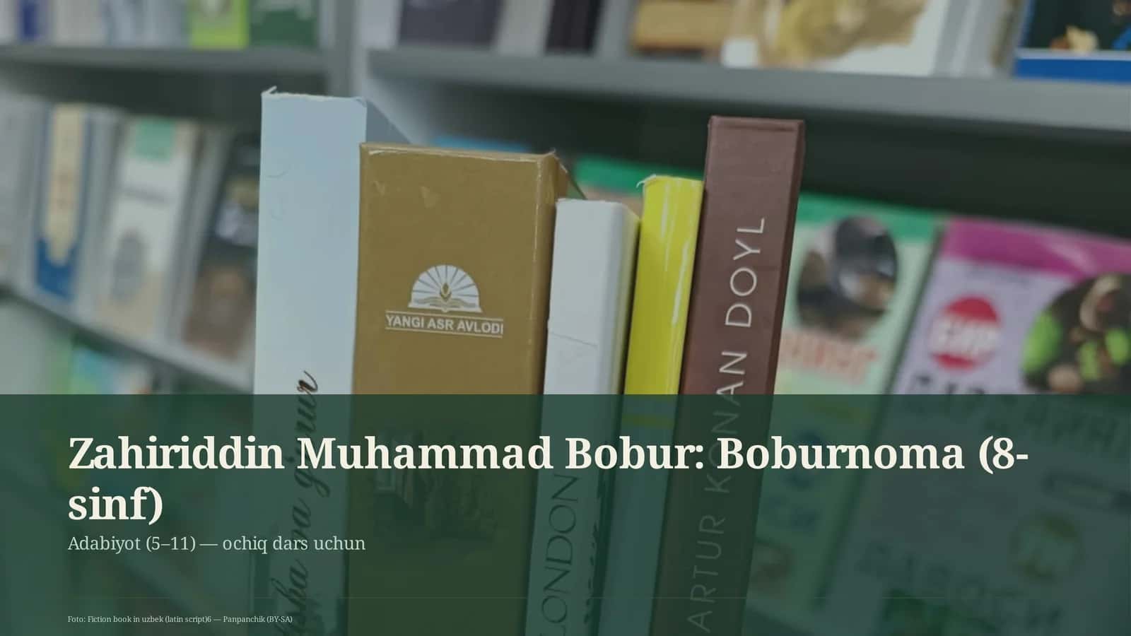Zahiriddin Muhammad Bobur: Boburnoma (8-sinf)