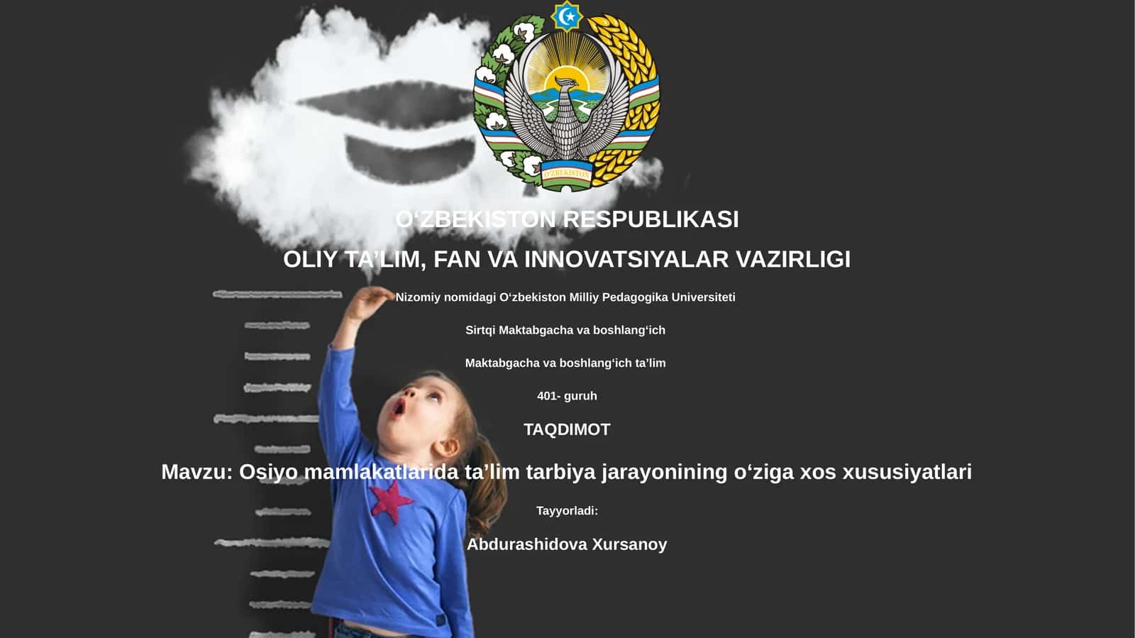 Osiyo mamlakatlarida taʼlim tarbiya jarayonining oʻziga xos xususiyatlari