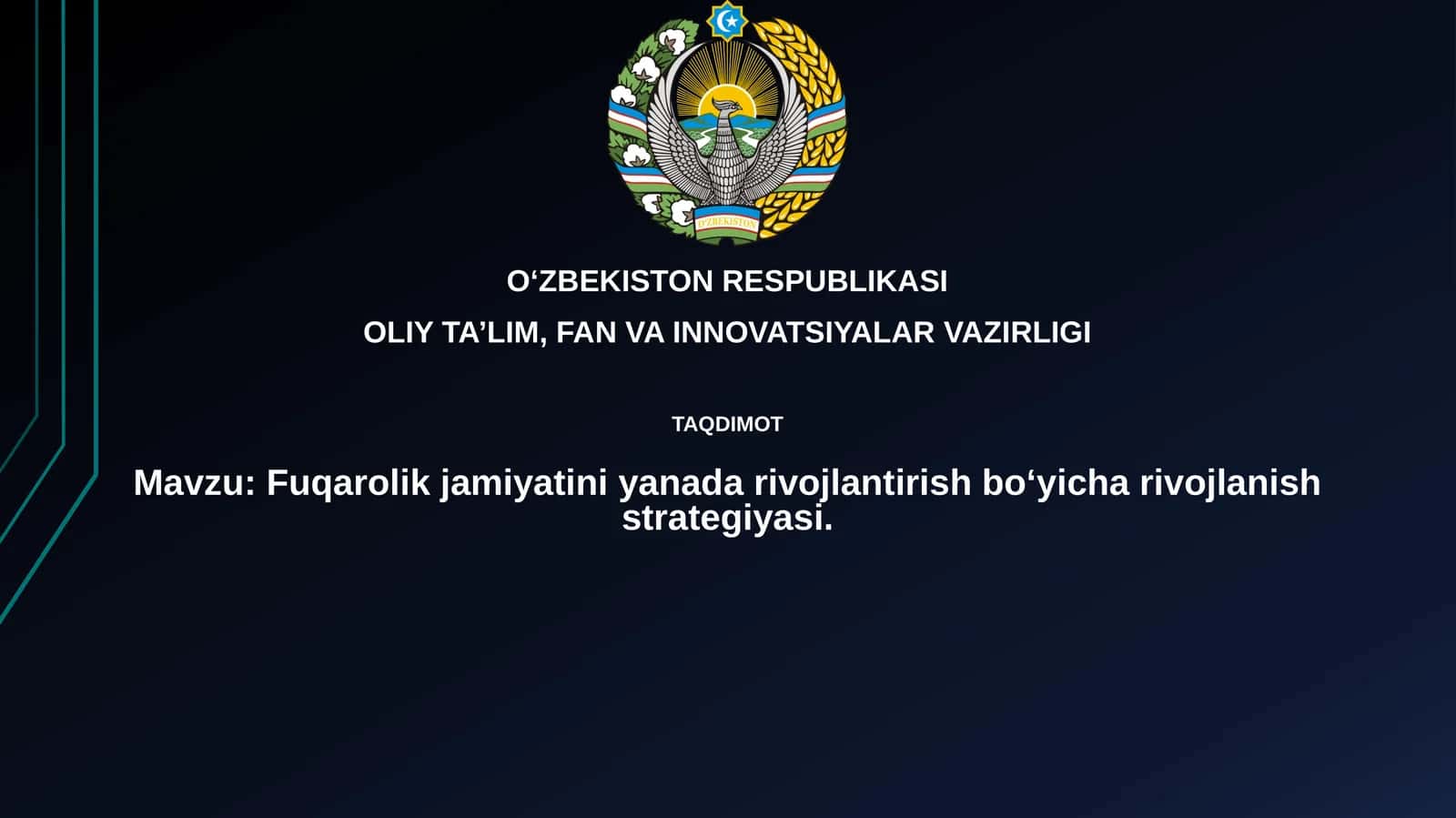 Fuqarolik jamiyati va rivojlanish strategiyasi