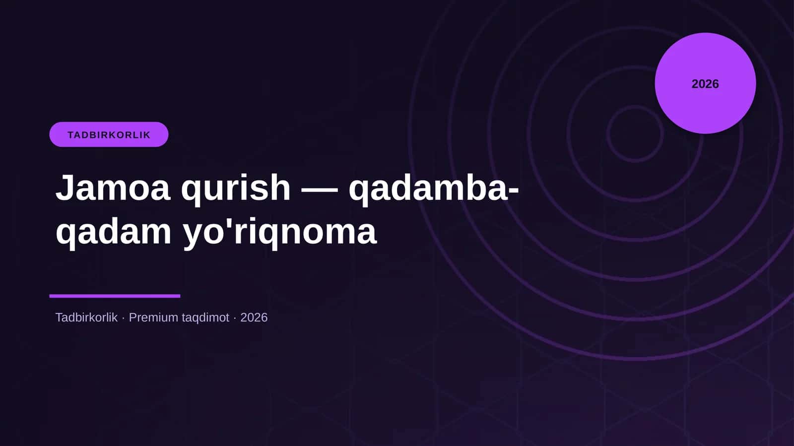 Jamoa qurish — qadamba-qadam yo'riqnoma