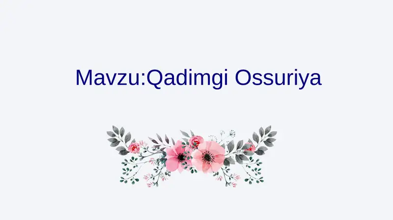 Qadimgi Ossuriya