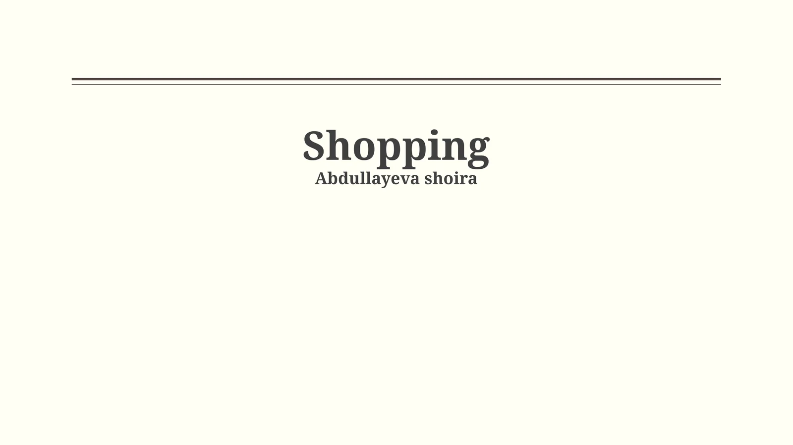 The World of Shopping: An Overview