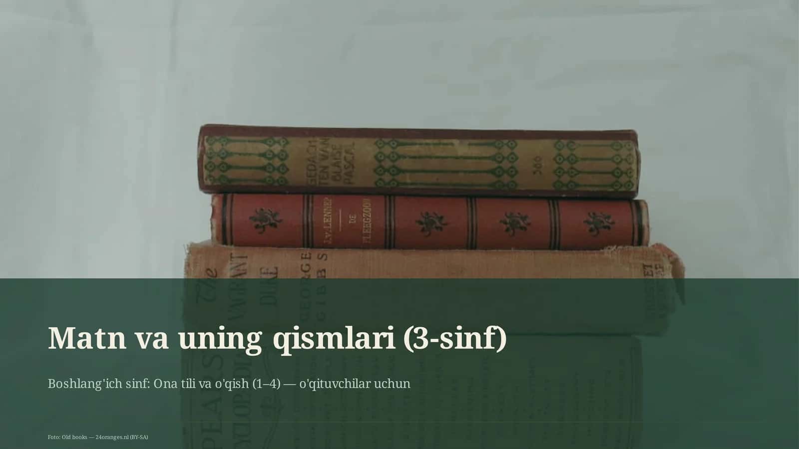 Matn va uning qismlari (3-sinf)