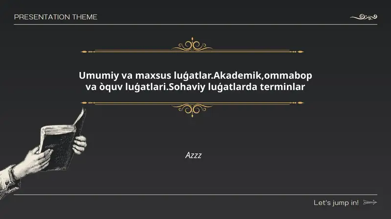 Umumiy va maxsus luģatlar